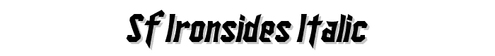 SF Ironsides Italic font